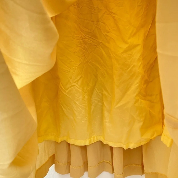 Vintage  - Yellow Pleated Maxi Skirt - Picture 7 of 8